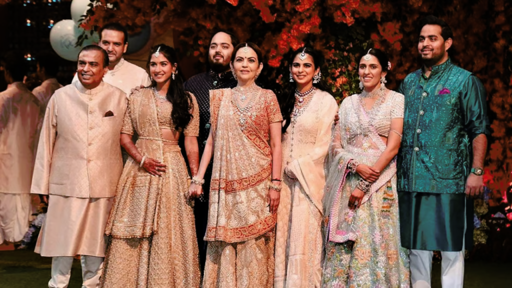 Photos of Ambani family members from the function